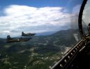 F-16 Fighting Falcons Fly over Slovenia